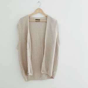 Vintage Cotton Button Down Vest L